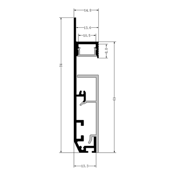 aluminium skirting with led